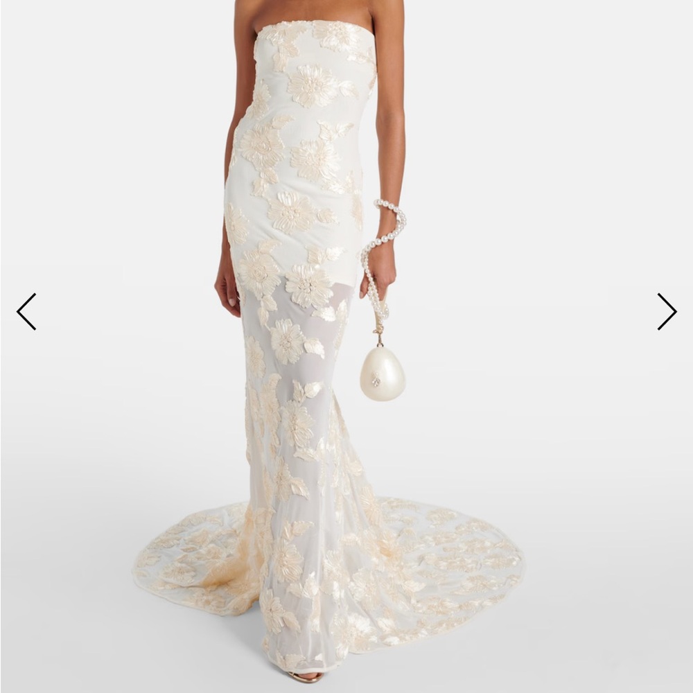 Rotate Mytheresa floral appliqué dress